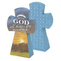 Figurine Resin With God All Things Are Possible (Pack of 2)