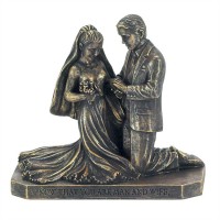 2pk -Figurine Tabletop Bronze Resin Bride/Groom (Pack of 2) 2pk -Figurine Tabletop Bronze Resin Bride/Groom (Pack of 2)
