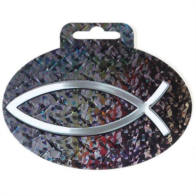 Fish Small Auto Sticker Oval Pack Of 12 - 603799057837 - SS-6013