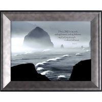Framed Art The Lord is My Rock- Ocean Rocky Point
