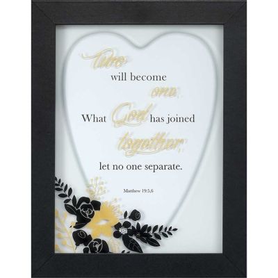 Framed Wall Art Two Will Become One, 11 x 14" Black Frame - 603799583152 - 62BF-912-413