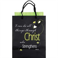 6pk -Gift Bags Medium I Can Do All Things Through Christ Pack of 6