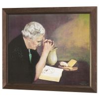Gratitude Old Woman Praying 20 x16in. Jack Garren Cherry Framed Art
