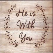 He Is With You Hebrews 13:5 Wall Plaque (Pack of 2)