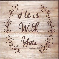 2pk -He Is With You Hebrews 13:5 Wall Plaque (Pack of 2) 2pk -He Is With You Hebrews 13:5 Wall Plaque (Pack of 2)