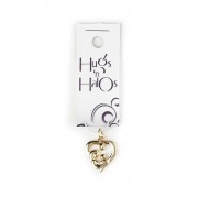 Hugs N Halos Charm Gold Plated Mother/Child Heart