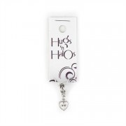 Hugs N Halos Charm Silver Plated Open Heart/Cross