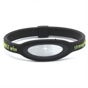 Ipower Silicone Bracelet Medium Black I Can Pack of 4