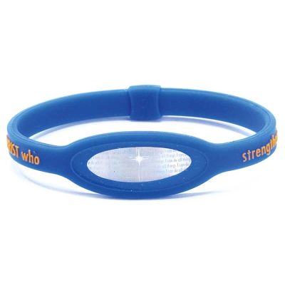 Ipower Silicone Bracelet Medium Blue I Can Pack of 4 - 603799428552 - JB-301