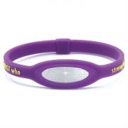 Ipower Silicone Bracelet Medium Purple I Can Pack of 4