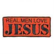 Iron On Embroidery/Patch Real Men Pack of 6