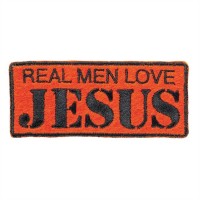 6pk -Iron On Embroidery/Patch Real Men Pack of 6