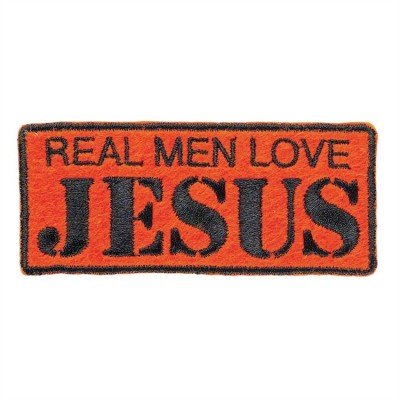 Iron On Embroidery/Patch Real Men Pack of 6 - 603799575690 - IRON-ON-201