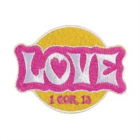 6pk -Iron On Embroidery/Patches Love Pack of 6