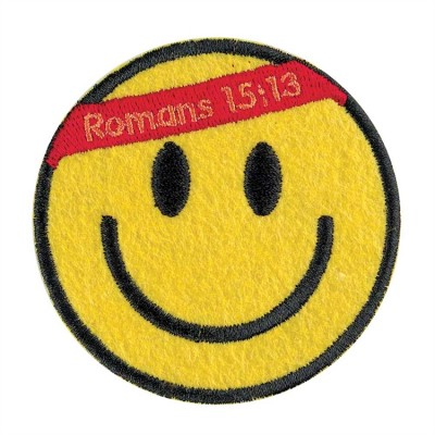 Iron On Embroidery/Patches Smile Pack of 6 - 603799575768 - IRON-ON-208