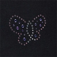 6pk -Iron On Rhinestones Butterfly Pack of 6