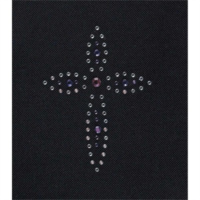 Iron On Rhinestones Floral Cross Pack of 6 - 603799575669 - IRON-ON-104
