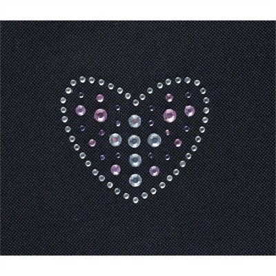 Iron On Rhinestones Heart w/Cross Pack of 6 - 603799575638 - IRON-ON-101