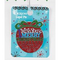 Lapel Pin I Wish You Merry Christmas Pack of 6