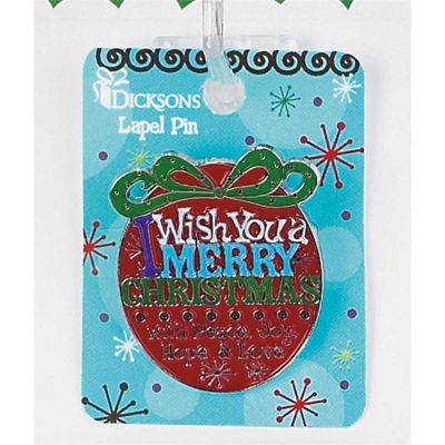 Lapel Pin I Wish You Merry Christmas Pack of 6 - 603799424202 - CHJA-10