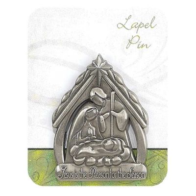 Lapel Pin Jesus Is The Reason Pewter 1 1/2 inch Height (Pack of 6) - 603799545037 - CHJA-17