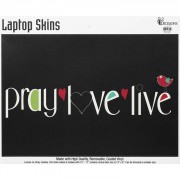 6pk -Laptop Skin Vinyl Pray Love Live Pack of 6