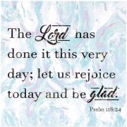 Let us Rejoice-The Lord has Done Psalm 118:24 Wall Plaque (Pack of 2)