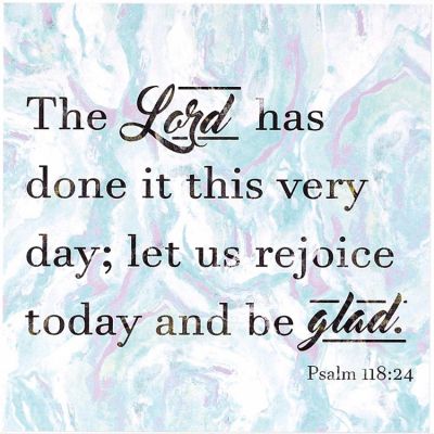 Let us Rejoice-The Lord has Done Psalm 118:24 Wall Plaque (Pack of 2) - 603799112765 - PLK88-1964
