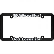 License Plate Frame Smile God Loves You Pack Of 3