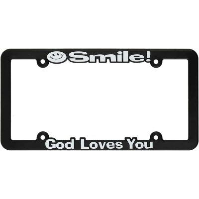License Plate Frame Smile God Loves You Pack Of 3 - 603799017831 - LF-7068