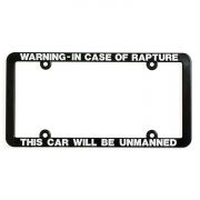License Plate Frame Warning: In Case Of Rapture Pack Of 3