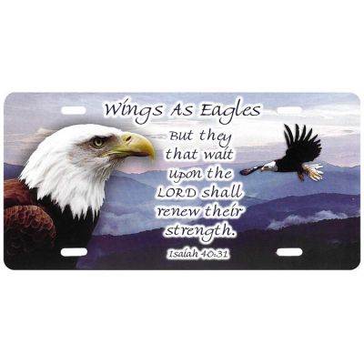 License Plate Isaiah 40:31 Wings As Eagles Pack of 6 - 603799116534 - LP-161