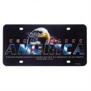 License Plate Plastic-'God Bless America' Proverbs 14:34 (Pack of 6)