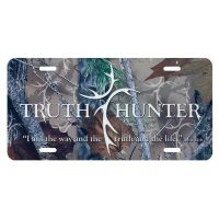 License Plate Truth Hunter Green Camo Pack of 3