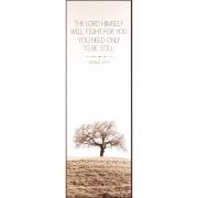Lone Oak Tree-The Lord Himself Exodus 14:14 Wall Plaque