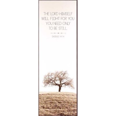 Lone Oak Tree-The Lord Himself Exodus 14:14 Wall Plaque - 603799112659 - PLK720-1942