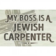 36pk -Magnet Vinyl 6 X 4 My Boss Is A Jewish Carpenter (Pack of 36)