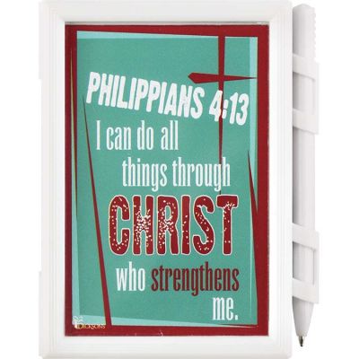 Memo Pad I Can Do All Things Through Christ Philippians 4:13 4pk - 603799535571 - ST-43