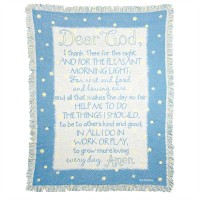 Mini Throw Rug-48x36" Boy-Dear God I Thank Thee