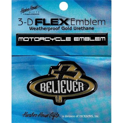 Motorcycle Emblem Domed Polystyrene Gold Believer Pack of 6 - 603799345231 - AE-406-G