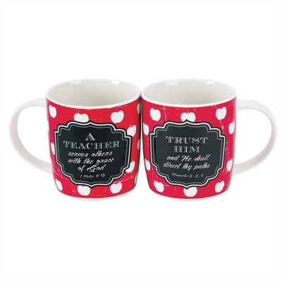 Mug Bone China 12. 5 Oz. Teacher-Trust Him Proverbs 3:5-6 (Pack of 2) - 603799105347 - MUG-439