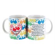 Mug Ceramic 11 Oz White Mommy Hands that Pray (Pack of 2)