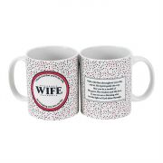 Mug Ceramic 11 Oz. Wife I Thank God you're my Wife (Pack of 2)