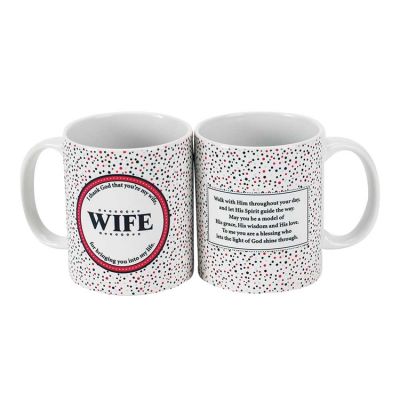 Mug Ceramic 11 Oz. Wife I Thank God you re my Wife (Pack of 2) - 603799107716 - MUG-1053