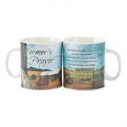 Mug Stoneware 20 Oz. Farmer's Prayer (Pack of 2)