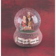Musical Resin Glass 6 Inch Nativity