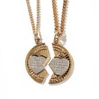 Necklace 2 Tone Mizpah, Silver / Gold Plated 18 Inch / 24 Inch Chains