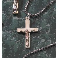 Necklace 2Tone Silver Plated Crucifix/Gold Plated Corpus Gift Box