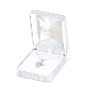 Necklace 5/8 Inch Silver Plated Cross/Chalice 16 Inch Chain - 714611181897 - 73-4575P