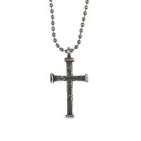 Necklace Brass Oxide Box Cross 24 Inch Chain w/Box